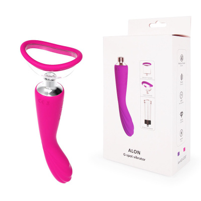 ВИБРОМАССАЖЁР L 220 мм D 43 мм, D колбы 85x59 мм, 7 режимов вибрации, 3 режима вакуума, цвет розовый