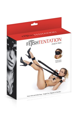 Fetish Tentation Набор фиксаций: наручники и наножники, маска (570105)