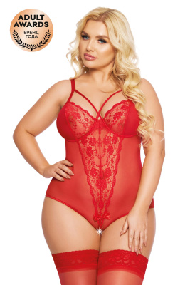 Боди SoftLine Collection Amanda, красный, XXXL (0T-00016639)