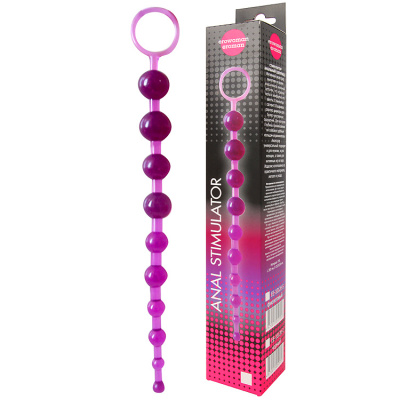 Стимулятор анальный (цепочка) ANAL STIMULATOR цвет фиолетовый L 260 мм D 25x22x10 мм (EE-10120-5)