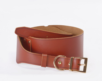 Ремень из натуральной кожи, рыжий S (3418-9S)