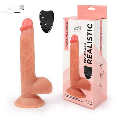 ВИБРОМАССАЖЁР L рабочей части 170 мм D 42 мм, ротация, возвратно-поступательный (ER-30072)