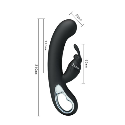 Вибромассажёр WEBB L 210 мм D 35 мм, 12 режимов вибрации, цвет чёрный (BI-014420-1)