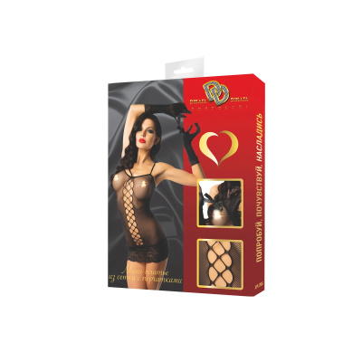 Эротическое платье с перчатками в комплекте (DJ2555B)