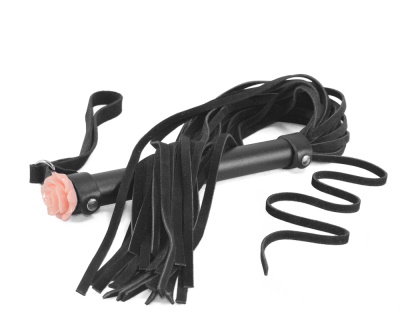 ПЛЕТЬ С РОЗОЙ 57 см (кожа) (3366-1в)