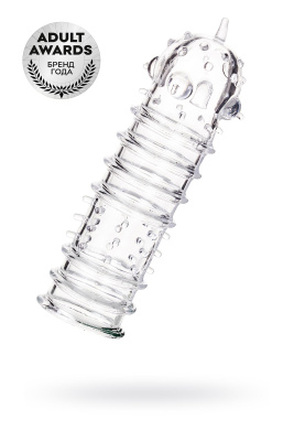 Насадка на пенис TOYFA A-Toys Tark, TPR, прозрачный, 15,3 см (0T-00010438)